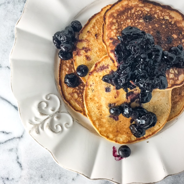 blueberry ricotta pancakes 2